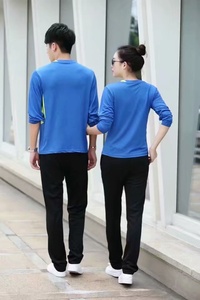 Set di Abbigliamento per Badminton Autunno-Inverno a Maniche Lunghe, Vendita all'Ingrosso, Tuta Sportiva Casual con Scollo a V per <span class=keywords><strong>Uomo</strong></span> e Donna in Poliestere - Product Image 2