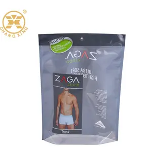 Reclosable printed zip lock plastic bag with body-shaped window for women underwear/ garment/ mens underwear packaging