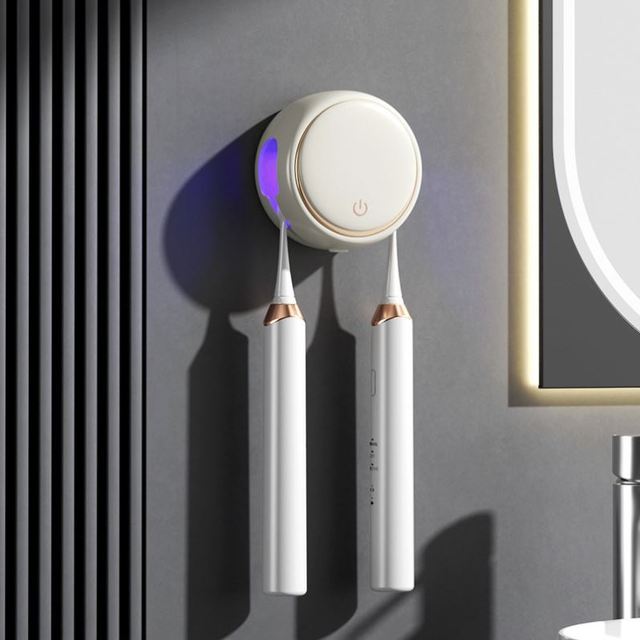 New design UVC UVA UV toothbrush sterilizer holder for bathroom