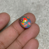 Opale d'Éthiopie naturelle, pierre précieuse en vrac, taille ovale, 6 carats, jeu de couleurs, effet feu, certifiée IGI pour la fabrication de bijoux