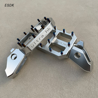 Repose-pieds larges antidérapants CNC pour Surron Ultra Bee & LBX, pédales de repose-pieds DIY à broches remplaçables, pièces de moto tout-terrain noir et argent