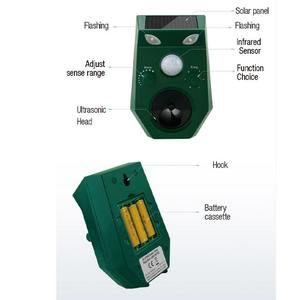 เครื่องไล่นกสุนัขแมวสุนัขและแมวควบคุมสัตว์รบกวนด้วยพลังงานแสงอาทิตย์เซ็นเซอร์ PIR อเนกประสงค์ - Product Image 6