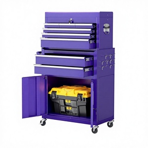 Coffre à outils roulant Omelaza à 8 tiroirs avec serrure à clé, chariot amovible à roulettes, grande capacité, organisateur d'outils pour mécanicien, <span class=keywords><strong>garage</strong></span> - Product Image 1