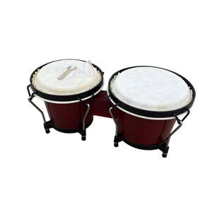 Instrumentos de música para niños de fábrica, cabeza de tambor de piel de cabra, tambor hecho a mano de madera, instrumentos de percusión, tambor <span class=keywords><strong>Bongo</strong></span> de madera - Product Image 1