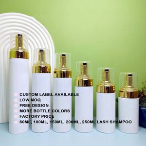 Очищающее средство для ресниц шампунь с логотипом Корея, матовая индивидуальная этикетка, флаконы для шампуня для ресниц, объемная Персонализированная упаковочная коробка, 100 мл - Product Image 1