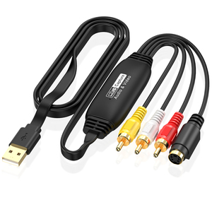 <span class=keywords><strong>Tarjeta</strong></span> Capturadora de Video de 1m 3RCA a USB2.0, Convierte VHS, Mini DV, VCR, <span class=keywords><strong>TV</strong></span>, DVD Antiguos a Digital para Computadora Portátil con Windows, NTSC/PAL - Product Image 1