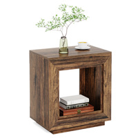 Table basse murale moderne en bois, durable et simple, avec rangement intégré, design peu encombrant pour salon, maisons d'hôtes et petits espaces