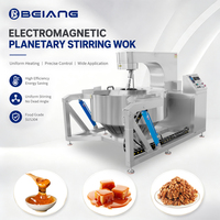 Commerciële planetaire mixer met elektrische verwarming, kookketel, automatische voedselmixer en -koker voor jam en saus