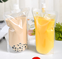 En stock – Pochettes souples en plastique de 50 ml avec bec verseur, résistantes à l'humidité, pour jus et eau, emballage transparent avec buse