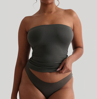 Débardeur tube classique blanc personnalisé, entièrement doublé, très extensible, non transparent, sexy, pour femme