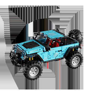 T5010 off Road Racing Car <b>Building</b> <b>Block</b> <b>Set</b> Blue ABS Plastic 1:8 Scale 50-Piece Construction Toy for Ages 8 to 13 Years - Product Image 4