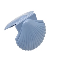 Boîtier à fards à paupières mini portable en plastique ABS coloré en forme de coquille, matériaux d'emballage cosmétique personnalisables, vente en gros