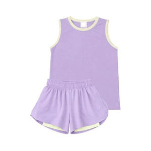 Conjuntos de Ropa Infantil Personalizados, Casuales, Deportivos, para Primavera y Otoño, con Estampado Floral, Color Sólido, Transpirables, 95% Algodón, 5% Elastano - Product Image 3