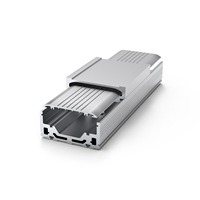 Système d'équipement linéaire automatisé CNC avec rail coulissant modulaire semi-fermé entièrement enveloppé en profilé aluminium 6063 de 130 mm de large