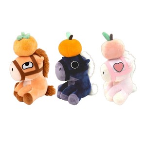 Porte-clés en peluche mascotte cheval Jiamile 20 cm super doux avec accessoires magnétiques pour adolescents - Product Image 3