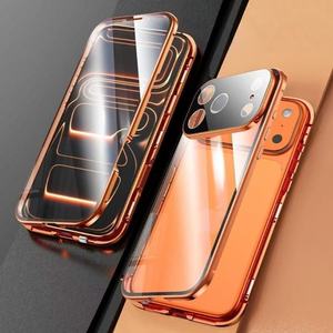 <span class=keywords><strong>Coque</strong></span> de Téléphone Magnétique en Alliage d'Aluminium avec Cadre de Protection d'Objectif et Verre Anti-<span class=keywords><strong>Espion</strong></span> Anti-Regard pour iPhone 17 Pro Max 16 Plus 15 14 - Product Image 1