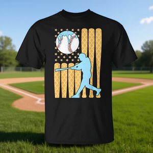 Camiseta con diseño de bandera americana de Baseball Drip Boys Batter Ice Cream - Product Image 3