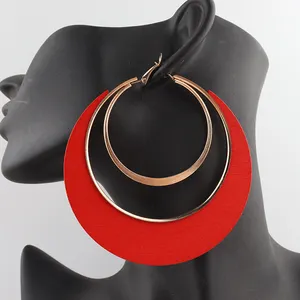 18K Gold Oversize Big Plated Hoop Earrings