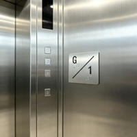Plaque de signalisation d'ascenseur en braille personnalisée en acier inoxydable 304, avec numéros de étage tactiles en relief, pour boutons d'ascenseur d'hôtel, d'hôpital ou de bureau