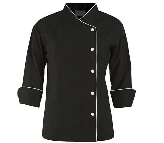 Kostüm Bar Küche Damen Küchenchefuniform Kochuniform Restaurantuniform Design Hotel Motel Restaurant für Restaurant & Bar gewebt