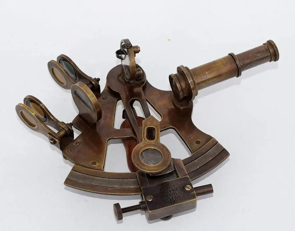 جهاز بحري Sextant بحري عتيق 4 بوصة أدوات ملاحة هدايا زفاف وتخرج طراز عتيق