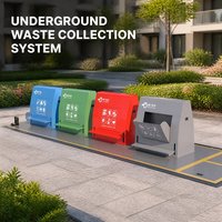 Conteneur en acier à levage hydraulique pour système de collecte des déchets souterrains des communautés résidentielles