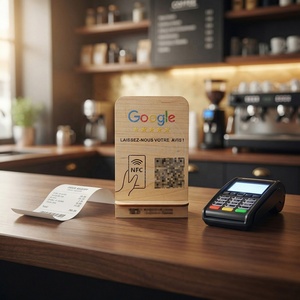 Soporte de Madera Premium con NFC para Reseñas de Google con Mini Etiqueta para Uso en Hoteles - Product Image 6