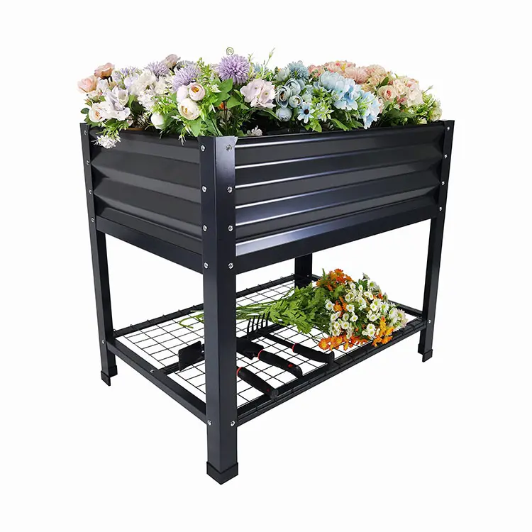 Rechthoekige Verhoogde Tuinbed Plantenbak Jh-Mech Outdoor Plantenbak Voor Groentekruiden En Bloemen