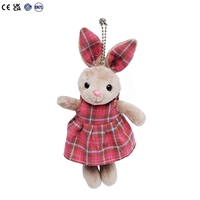 OEM ODM Mini porte-clés peluches jouets en peluche Anime ours en peluche lapin animal mascotte sac à dos pendentif personnalisé porte-clés en peluche