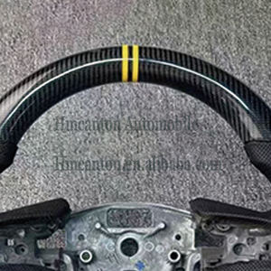 Hot New Product Carbon Fiber Perforated Leather Grip Steering <b>Wheel</b> Fit for Cadillac Ct4 Ct5 Auto Steering <b>Wheel</b> - Product Image 3