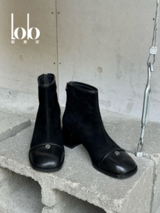 2025 qualité automne/hiver mode <span class=keywords><strong>bottines</strong></span> femmes talons hauts Style épais en <span class=keywords><strong>cuir</strong></span> véritable hauteur augmentant le <span class=keywords><strong>talon</strong></span> Durable - Product Image 2