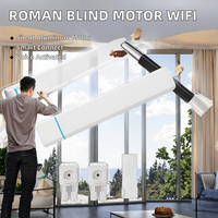 Motor para Persiana Romana Tuya WiFi con Control Remoto y Accionamiento por Cadena para Persianas de Tela, Compatible con Alexa, para Sala de Estar y Cocina, Funciona con Batería