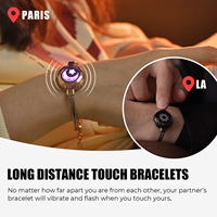 Bracelets Connectés Longue Distance TOTWOO Soleil&Lune Chaîne Serpent à Vibration et Lumière Tactiles pour Couples Bijoux Assortis Bluetooth