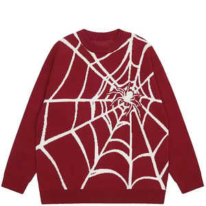 Maglione da Uomo Personalizzato Stile Retrò con Motivo a Ragnatela Tessuto Confortevole Collo Tondo e Maniche Lunghe Stile High Street - Product Image 3