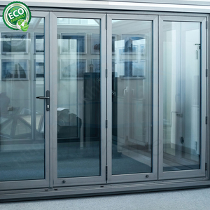 Puertas plegables de vidrio para exteriores, puertas plegables de acordeón plegables de aluminio con rotura térmica - Product Image 4