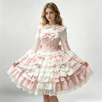 Lingerie Princesse Bouffante Exquise Style Lolita Vintage pour Femmes Adultes – Idéale pour le Quotidien et les Fêtes – Motif Fleur de Cerisier