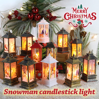 Howlighting conception personnalisée boule à neige tourbillonnant paillettes tempête d'eau lampes différentes scènes Led noël neige lanterne décoration