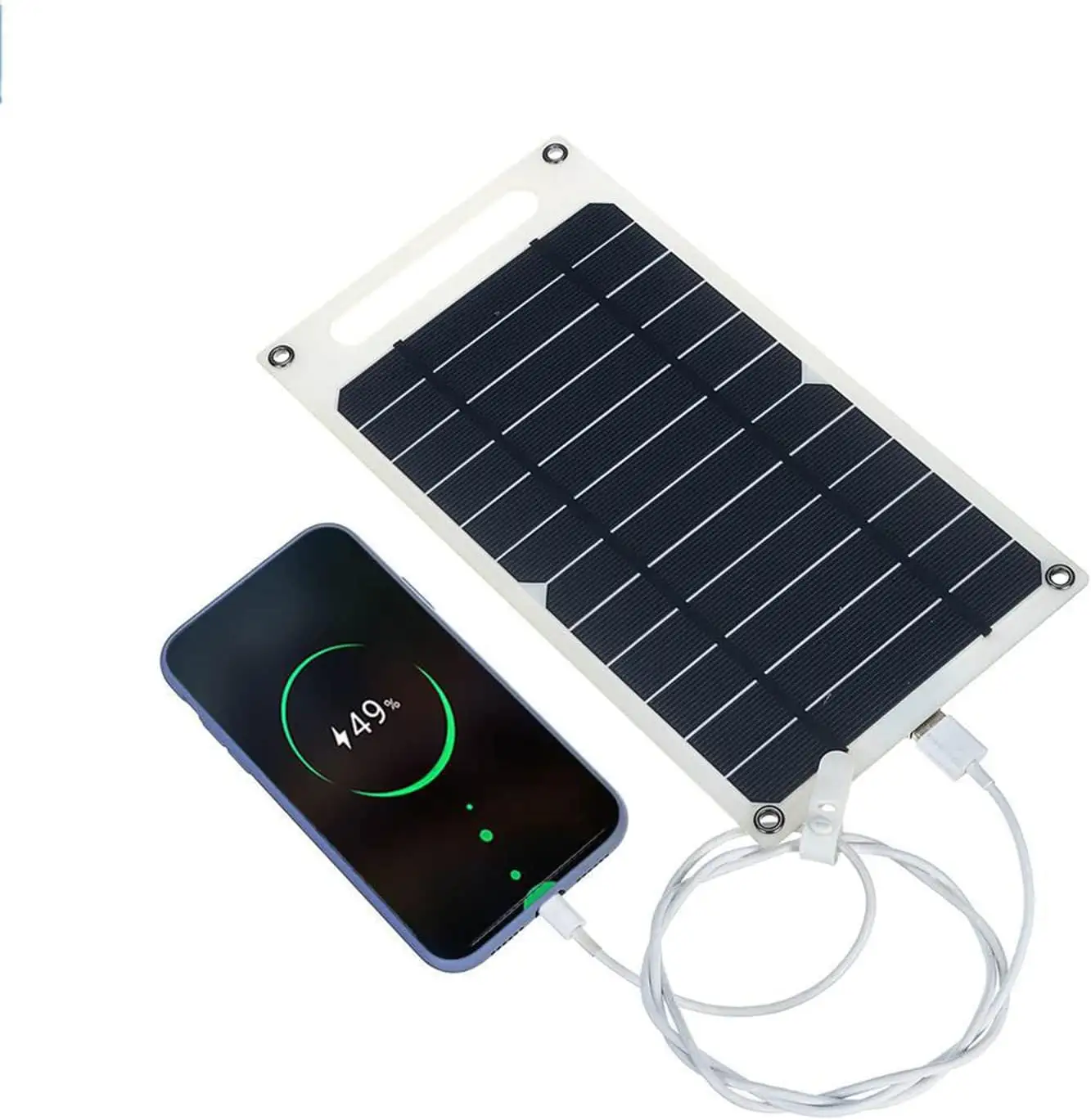 لوحة شحن طاقة مرنة بقدرة 6 وات لوحة شحن طاقة شمسية محمولة مزودة بواجهة USB للهواتف المحمولة مناسبة للأماكن الخارجية للتنزه والصيد والتخييم