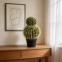 Plantes artificielles de cactus de 1,6 pied pour la décoration intérieure, écologiques, pour Thanksgiving et mariages, succulentes durables pour toutes les saisons en intérieur