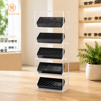 Étui à lunettes de luxe en cuir PU fait main, boîte de protection pour lunettes de soleil effet crocodile, étui de rangement optique portable avec logo personnalisé