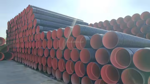 Fabrikalar ve kentsel alanlarda endüstriyel drenaj ve kanalizasyon için büyük çaplı polietilen HDPE çift duvar oluklu boru - Product Image 5