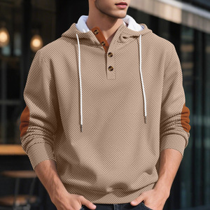 <span class=keywords><strong>Sudadera</strong></span> con <span class=keywords><strong>capucha</strong></span> transfronteriza para <span class=keywords><strong>hombre</strong></span> americano, abrigo de invierno con textura Jacquard gruesa, solapa Henley suelta, Digital <span class=keywords><strong>Amazon</strong></span> Foreign - Product Image 1