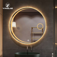U L sae écran tactile interrupteur salle de bains miroir intelligent lumière grossissante maquillage Auto LED miroir salle de bains vanité LED miroir intelligent