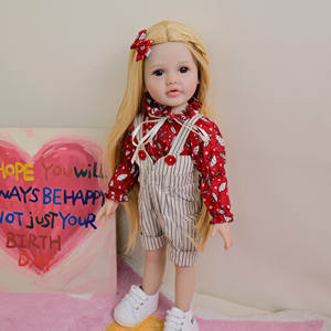 Nouveau Style 18 pouces américain fille poupées vinyle Reborn bébé poupées fille jouet réaliste nouveau-né bébé Silicone Reborn bébé <span class=keywords><strong>poupée</strong></span> pour fille - Product Image 2