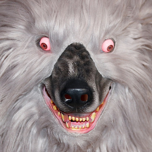 หน้ากากฮัสกี้ขนปุยเรืองแสง ขนาดเดียว สำหรับแต่งกายฮาโลวีน - Product Image 4
