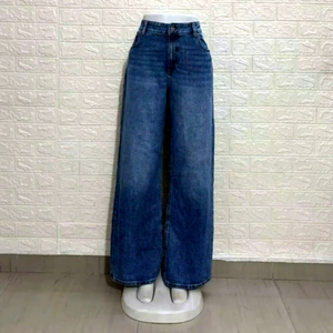 Jeans de Pierna Ancha con Degradado de Color y Cintura Alta para Mujer, Pantalones Vaqueros Holgados de Tres Tonos para Uso Diario Informal y Estilo Retro Urbano - Product Image 3
