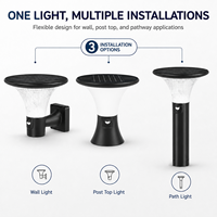 Lampe solaire pour poteau, 1000 lumens, autonomie de 50 heures, ultra-lumineuse à 360 degrés, ignifuge, qualité industrielle, longue durée de vie après charge complète