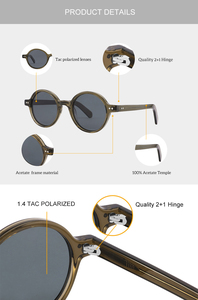 Lunettes de soleil tendance, logo personnalisé en gros, lunettes de soleil élégantes pour hommes et femmes, lunettes de soleil en acétate - Product Image 2