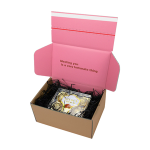 Boîte d'emballage pour le commerce électronique avec logo personnalisé, boîtes en carton ondulé recyclé, bande de déchirure à fermeture éclair, boîte d'expédition par courrier - Product Image 4