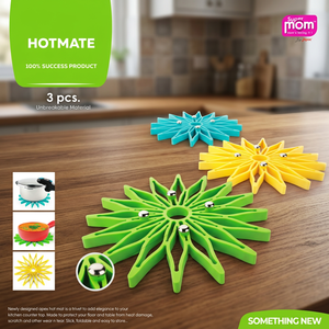 Anax Star Shaped Heat Resistant Plastic <b>Trivet</b> Mat Set 3 Pcs Durable Washable Non-Slip Custom Design - Product Image 2